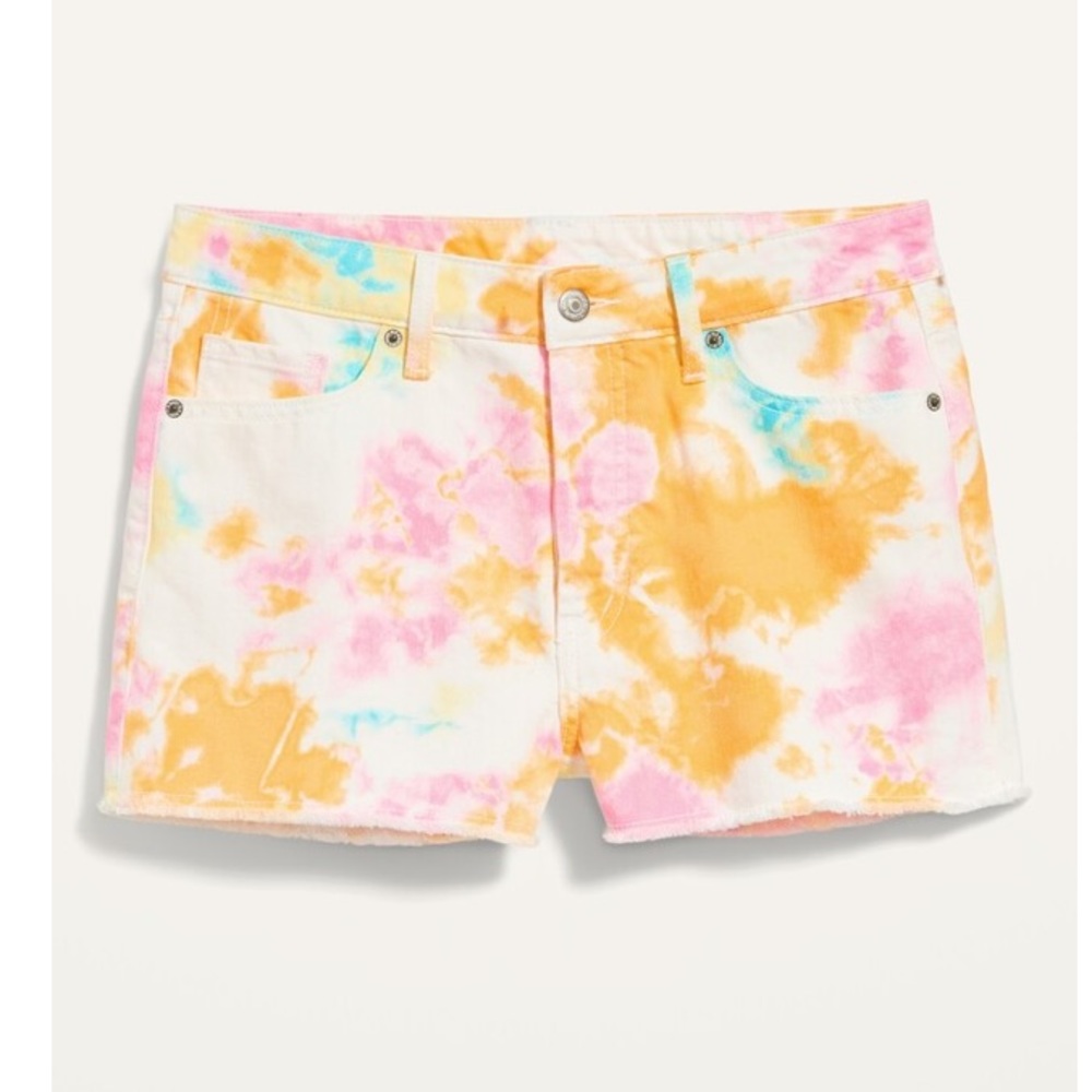 🆕 High Waist OG Tie Dye Denim Shorts